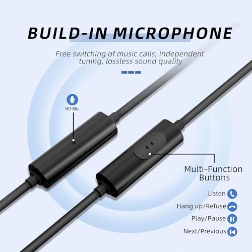 Metallic Wired Earbuds with Microphone for Music and Podcasts